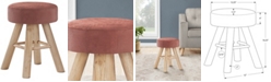Monarch Specialties Ottoman Footrest with Wooden Legs